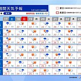 17日は石川県能登で警報級大雨のおそれ　梅雨のはしりのような天気　北陸2週間天気